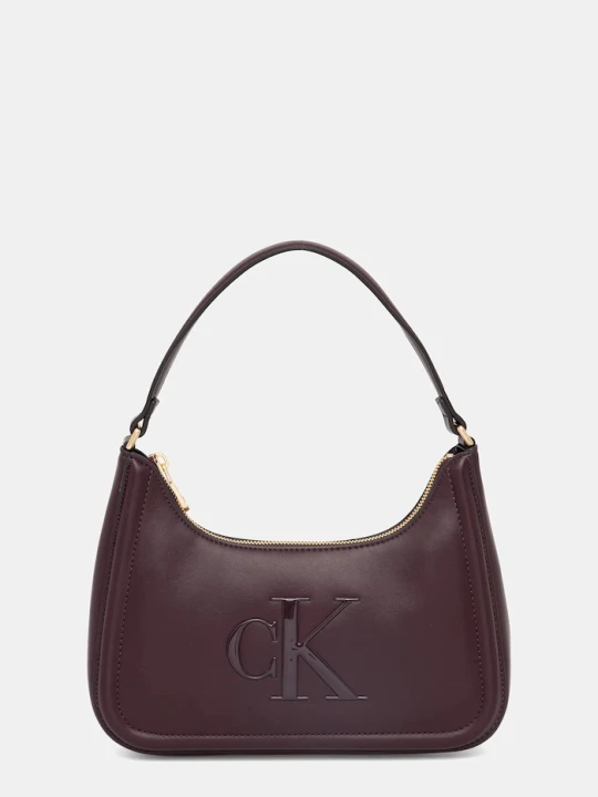 Zdjęcie produktu Calvin Klein torebka bagietka damska z imitacji skóry fioletowy