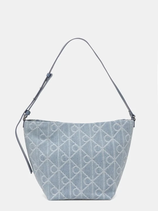 Zdjęcie produktu Calvin Klein torebka koszyk damska bawełniana niebieski