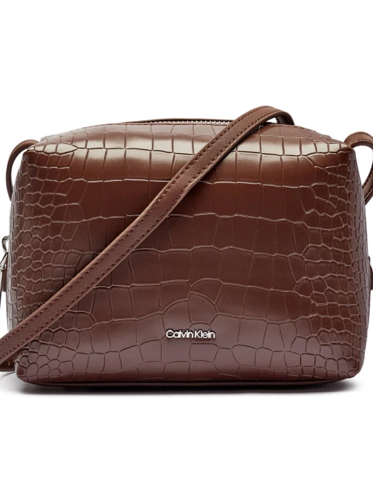 Zdjęcie produktu Calvin Klein Torebka na ramię CROCO brązowy