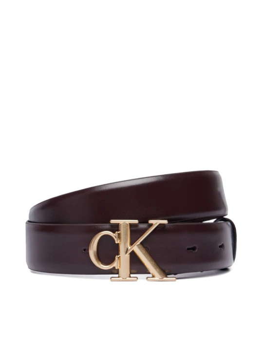 Zdjęcie produktu Calvin Klein Pasek Round Ck Buckle 30Mm Belt Smooth LV04F7074G Bordowy