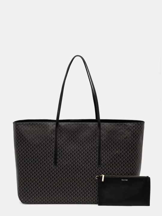 Zdjęcie produktu Calvin Klein torebka shopper damska z imitacji skóry czarny
