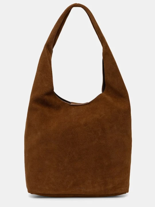 Zdjęcie produktu Calvin Klein torebka shopper damska zamszowa brązowy