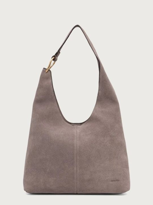 Zdjęcie produktu Calvin Klein torebka shopper damska zamszowa fioletowy