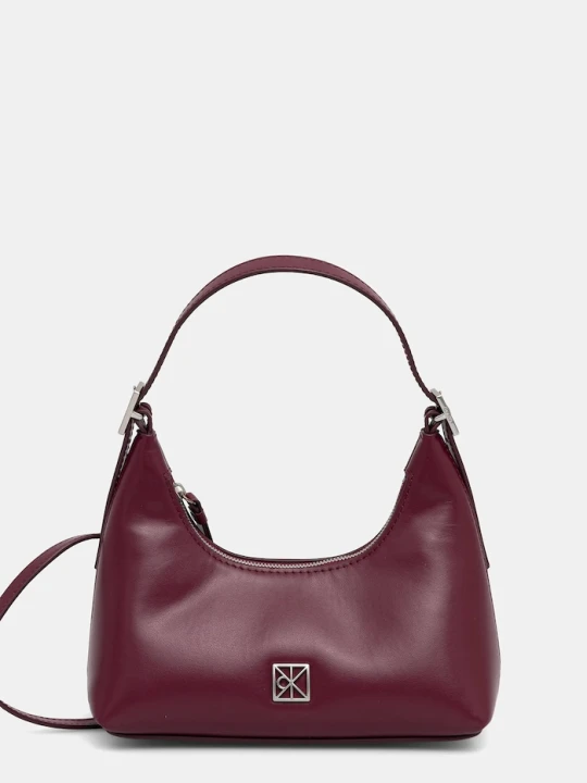 Zdjęcie produktu Calvin Klein torebka skórzana bordowy