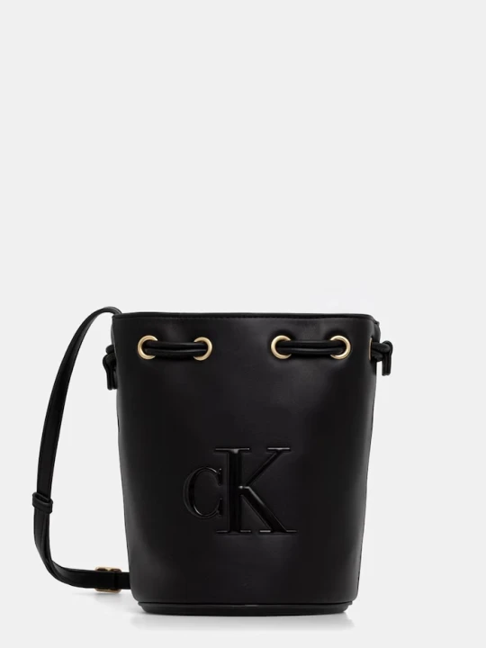 Zdjęcie produktu Calvin Klein torebka worek damska z imitacji skóry czarny