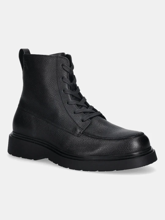 Zdjęcie produktu Calvin Klein trapery skórzane COMBAT ESS LACE UP APRON LTH W czarny