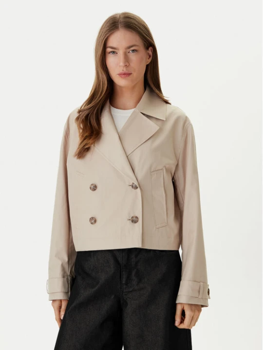 Zdjęcie produktu Calvin Klein Trencz LV044B541G Beżowy Regular Fit