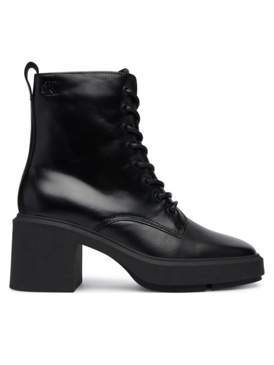 Zdjęcie produktu Calvin Klein Trzewiki Block Heel Ank Boot Laceup Lth HW0HW03174 Czarny