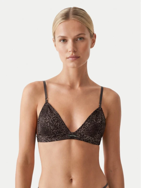 Zdjęcie produktu Calvin Klein Underwear Biustonosz braletka Signature Satin LV00QF8392 Brązowy