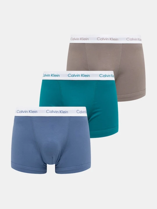 Zdjęcie produktu Calvin Klein Underwear bokserki męskie bawełniane z elastanem 3-pack turkusowy