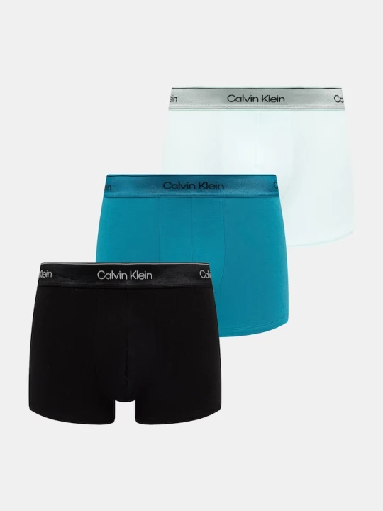 Zdjęcie produktu Calvin Klein Underwear bokserki męskie bawełniane z elastanem 3-pack zielony