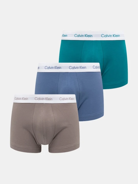 Zdjęcie produktu Calvin Klein Underwear bokserki męskie bawełniane z elastanem 3-pack turkusowy