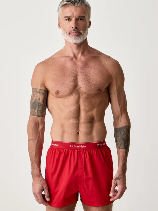 Zdjęcie produktu Calvin Klein Underwear bokserki męskie bawełniane z elastanem 3-pack czerwony