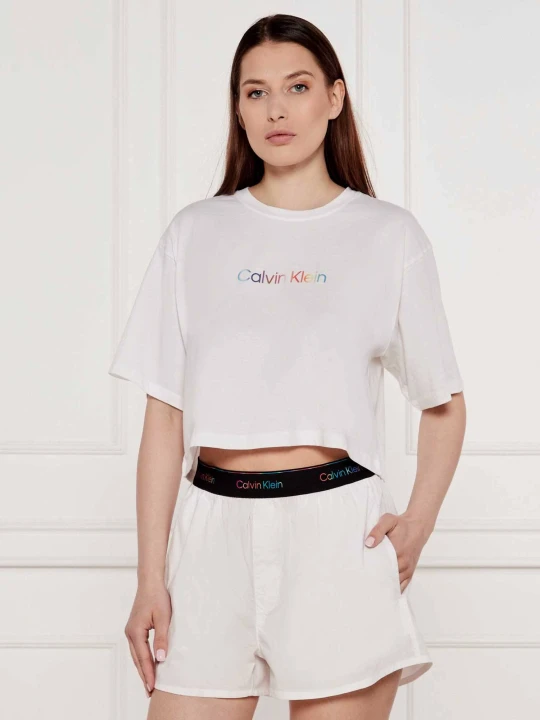 Zdjęcie produktu Calvin Klein Underwear Góra od piżamy | Cropped Fit biały