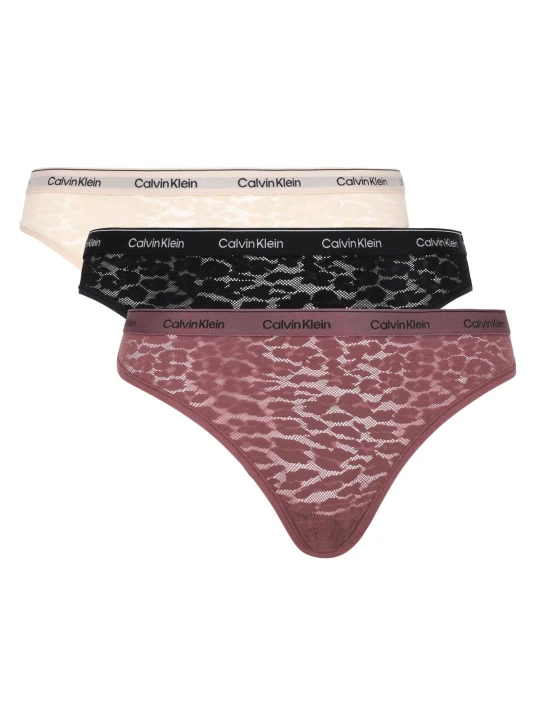 Zdjęcie produktu Calvin Klein Underwear Koronkowe figi 3-pack różowy