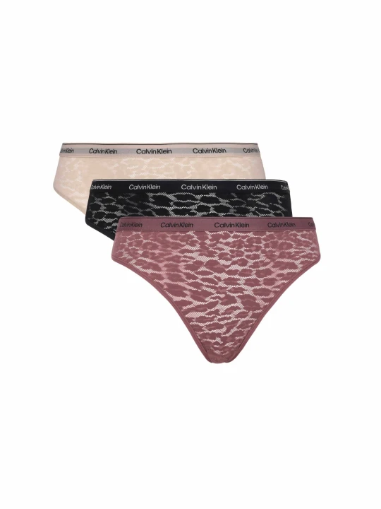 Zdjęcie produktu Calvin Klein Underwear Koronkowe figi brazylijskie 3-pack różowy