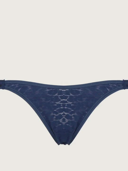 Zdjęcie produktu Calvin Klein Underwear Koronkowe stringi granatowy