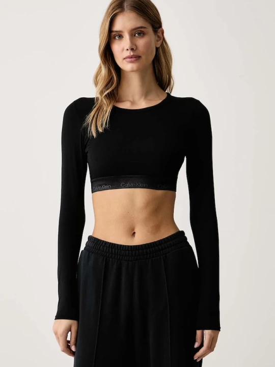 Zdjęcie produktu Calvin Klein Underwear longsleeve lounge damski z modalem czarny