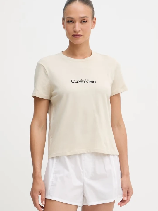 Zdjęcie produktu Calvin Klein Underwear piżama dwuczęściowa damska z bawełną beżowy