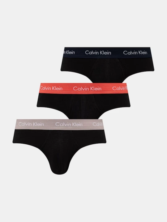 Zdjęcie produktu Calvin Klein Underwear slipy męskie bawełniane z elastanem 3-pack czarny