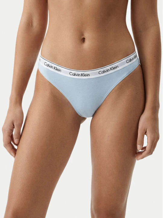 Zdjęcie produktu Calvin Klein Underwear Stringi 000QD5043E Błękitny Niebieski jasny