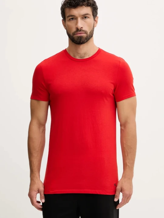 Zdjęcie produktu Calvin Klein Underwear T-shirt lounge męski bawełniany 3-pack czerwony