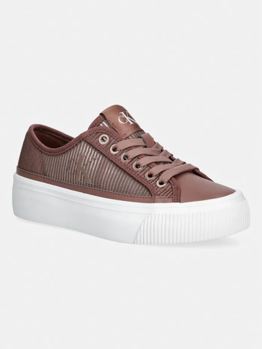 Zdjęcie produktu Calvin Klein VULC FLATF LACEUP STRIPED NYL sneakersy damskie brązowy