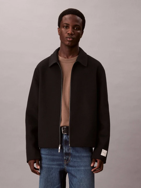 Zdjęcie produktu Calvin Klein Wełniana kurtka | Regular Fit czarny