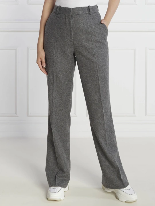 Zdjęcie produktu Calvin Klein Wełniane spodnie | Regular Fit szary
