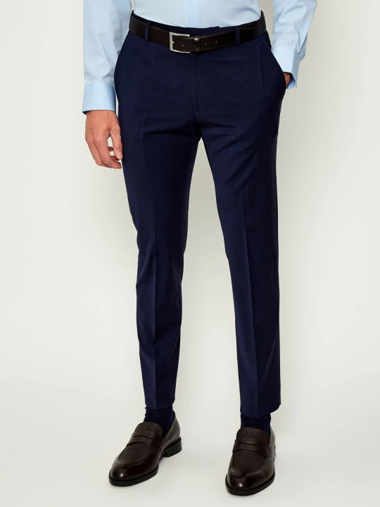 Zdjęcie produktu Calvin Klein Wełniane spodnie | Slim Fit granatowy