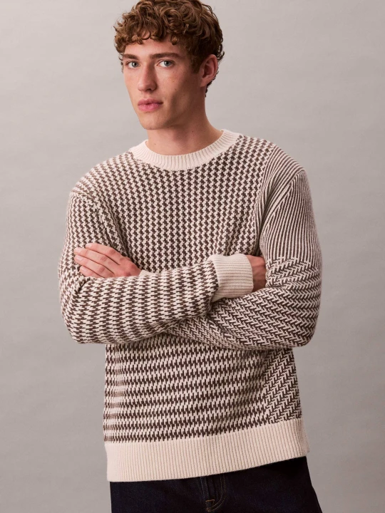 Zdjęcie produktu Calvin Klein Wełniany sweter | Regular Fit beżowy