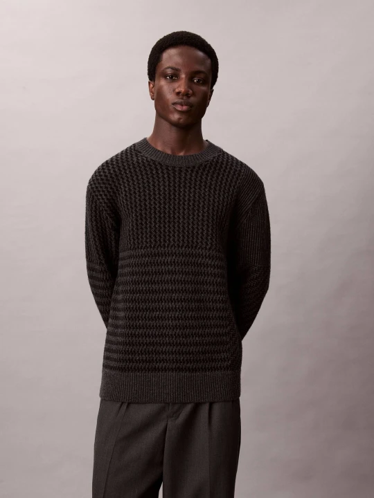Zdjęcie produktu Calvin Klein Wełniany sweter | Regular Fit szary