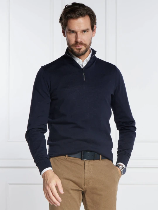 Zdjęcie produktu Calvin Klein Wełniany sweter | Regular Fit granatowy