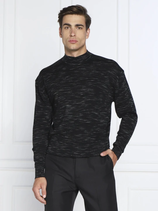 Zdjęcie produktu Calvin Klein Wełniany sweter | Regular Fit czarny
