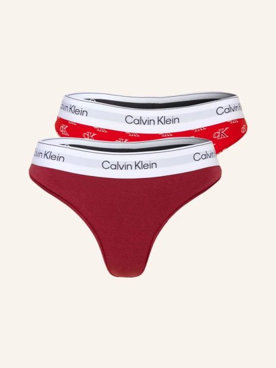Zdjęcie produktu Calvin Klein Zestaw 2 Sztuk Stringów Icon Cotton Modal rot