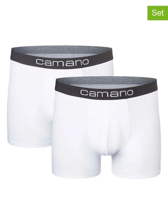 Zdjęcie produktu camano Bokserki (2 pary) w kolorze białym rozmiar: S