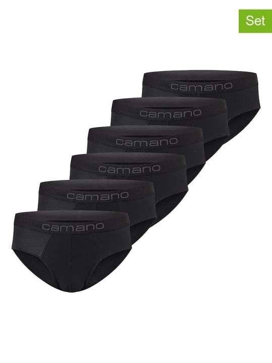 Zdjęcie produktu camano Slipy (6 par) w kolorze czarnym rozmiar: XL