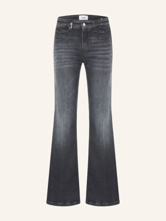 Zdjęcie produktu Cambio Jeansy Flared Fabienne schwarz 5105 natural well worn used
