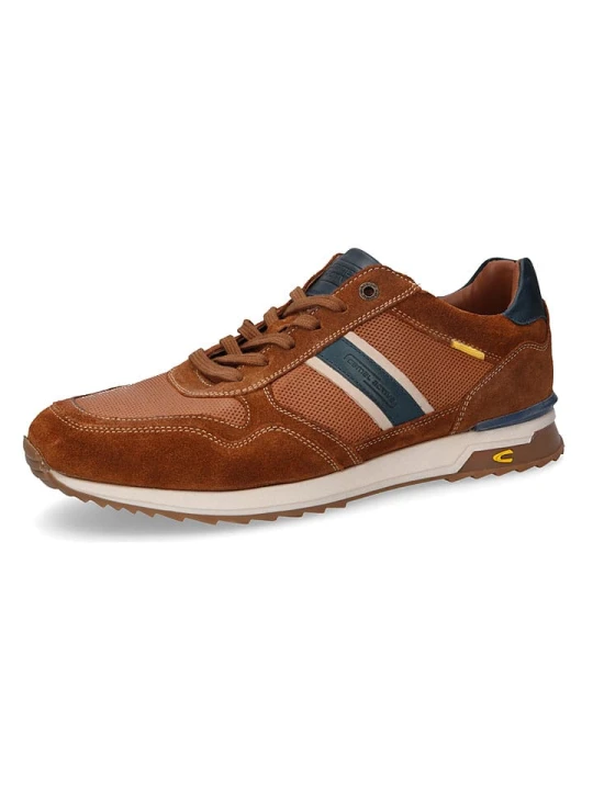 Zdjęcie produktu Camel Active Skórzane sneakersy w kolorze jasnobrązowo-granatowym rozmiar: 41