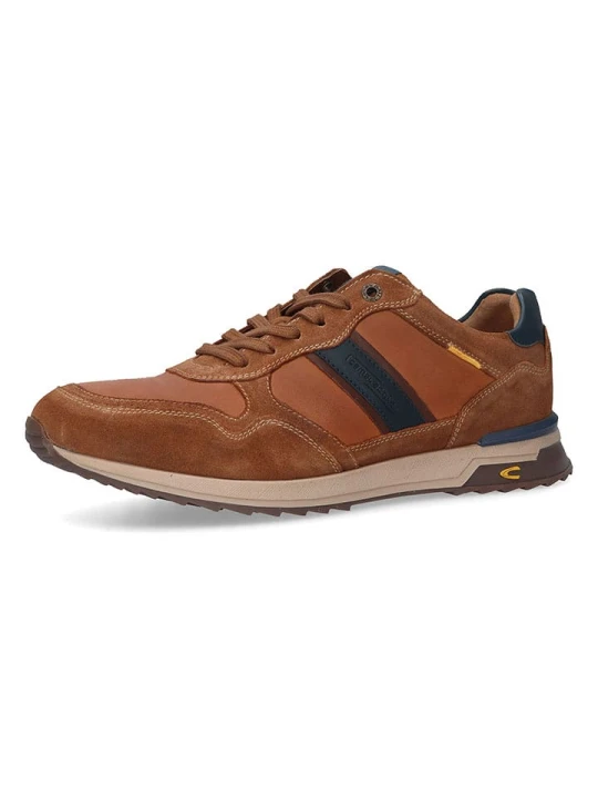 Zdjęcie produktu Camel Active Skórzane sneakersy w kolorze jasnobrązowo-niebieskim rozmiar: 42