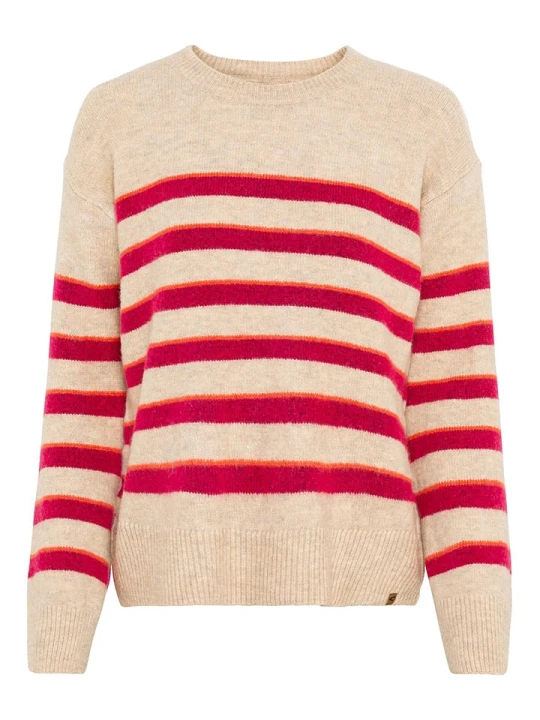 Zdjęcie produktu Camel Active Sweter w kolorze beżowo-czerwonym rozmiar: XL