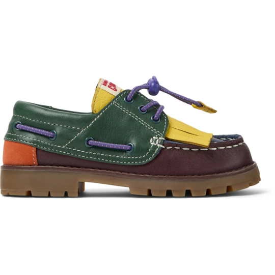 Zdjęcie produktu CAMPER Bobo Choses x Camper - Eleganckie obuwie sportowe dla Dla dziewczynek - Kasztanowy, Zielony, Żółty, Skóra licowa