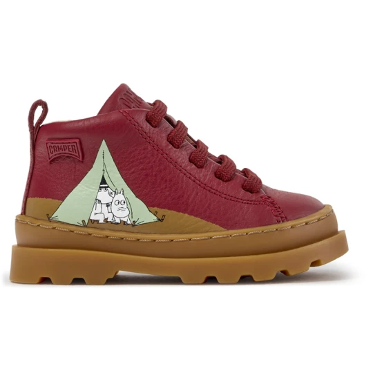 Zdjęcie produktu CAMPER Camper x Moomin - Eleganckie obuwie sportowe dla Firstwalkers - Kasztanowy, Skóra licowa