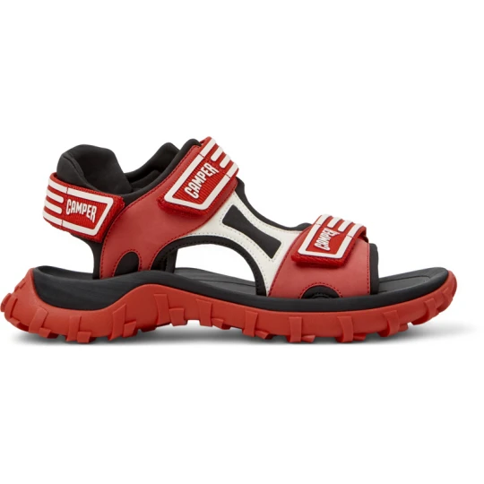 Zdjęcie produktu CAMPER Drift Trail Sandal - Sandały dla Mężczyźni - Czerwony, Czarny, Biały, Tkanina / Skóra licowa