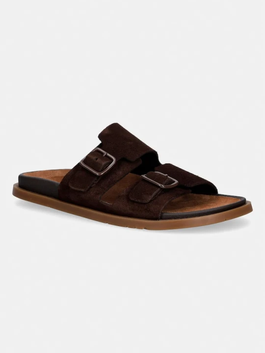 Zdjęcie produktu Camper klapki damskie zamszowe Lluc Sandal brązowy