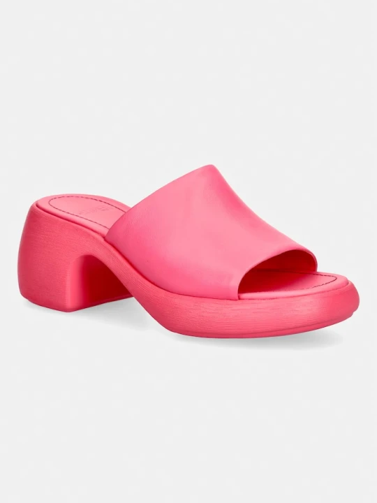 Zdjęcie produktu Camper klapki na słupku damskie skórzane Thelma Sandal różowy
