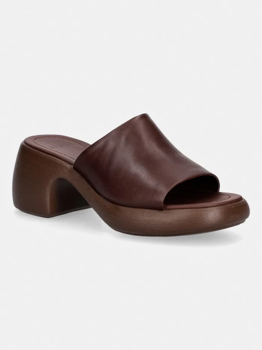 Zdjęcie produktu Camper klapki na słupku damskie skórzane Thelma Sandal brązowy