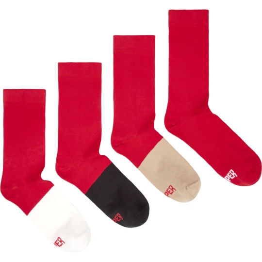 Zdjęcie produktu CAMPER Odd Socks Pack - Unisex Skarpetki - Czerwony, Czarny, Biały, Tkanina