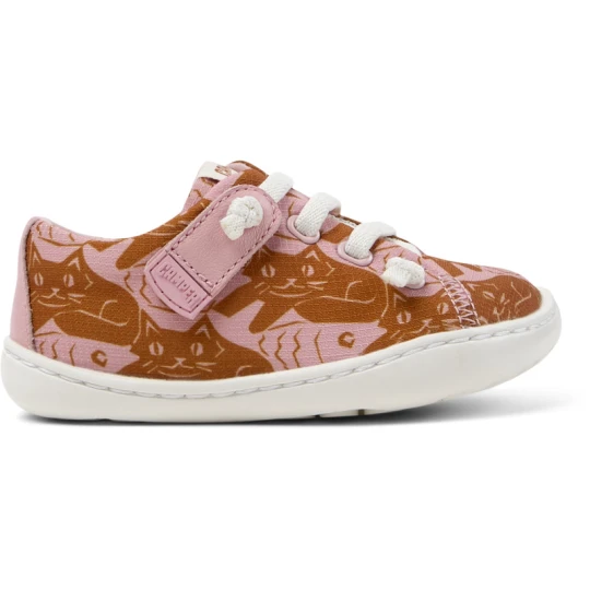 Zdjęcie produktu CAMPER Peu - Eleganckie obuwie sportowe dla Firstwalkers - Różowy, Brązowy, Tkanina / Skóra licowa