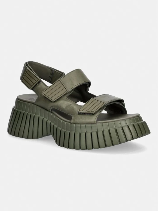 Zdjęcie produktu Camper sandały na platformie damskie skórzane Pix BCN zielony